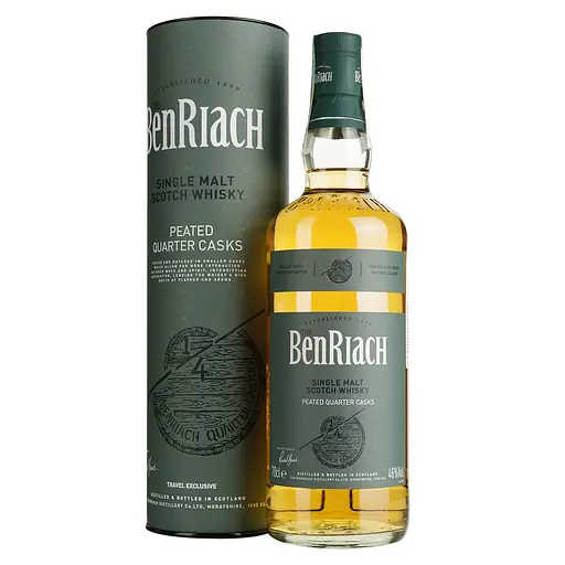 Віскі BenRiach Peated Quarter Casks 46% 0.7 л в подарунковій упаковці