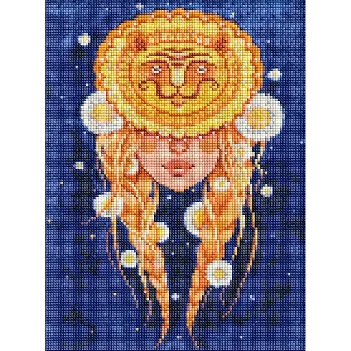 Алмазная мозаика Лев ©lesya_nedzelska_art AMO7566 Идейка 30х40 см