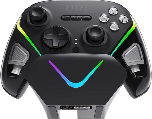 Беспроводной геймпад Ajazz GP100S RGB с зарядной станцией черный (GP100S-B) - фото 2