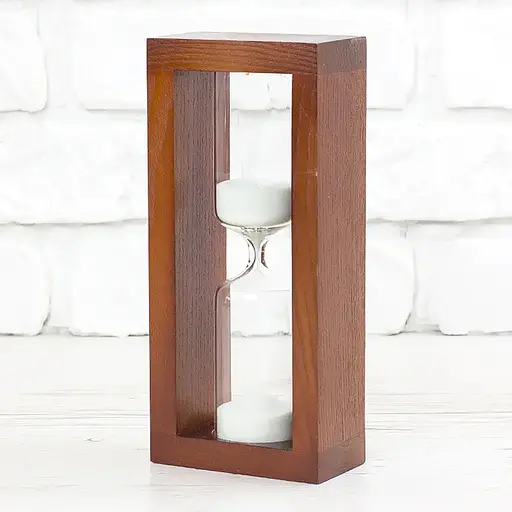 Часы песочные в деревянном корпусе на 15 минут (цвет вишня/песок белый), Склоприлад 86723 - фото 2