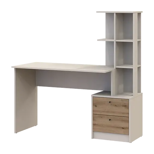 Офісний стіл Doros Т7 Кашемір/Дуб Евок 136х55х138 (41516059) - фото 3