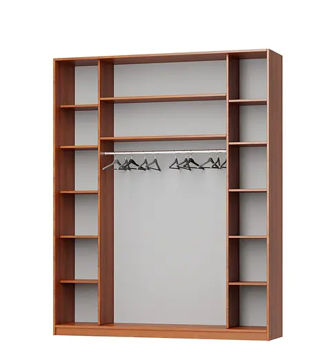 Шкаф-купе трехдверный MebelStar Комбо AL 2ДСП/Зеркало 200x60x240 см Аляска серый (MBS-1771) - фото 2