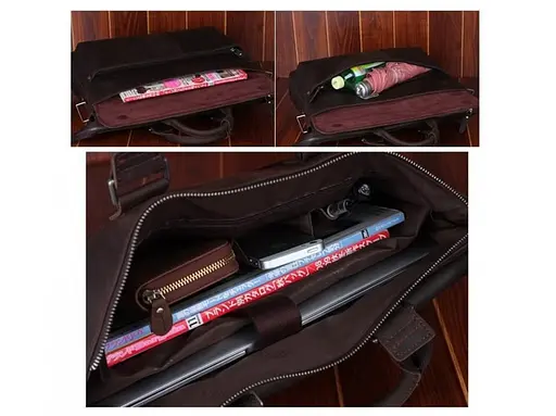 Чоловіча шкіряна сумка Vintage 44х30х8 см sum0012591 - фото 7