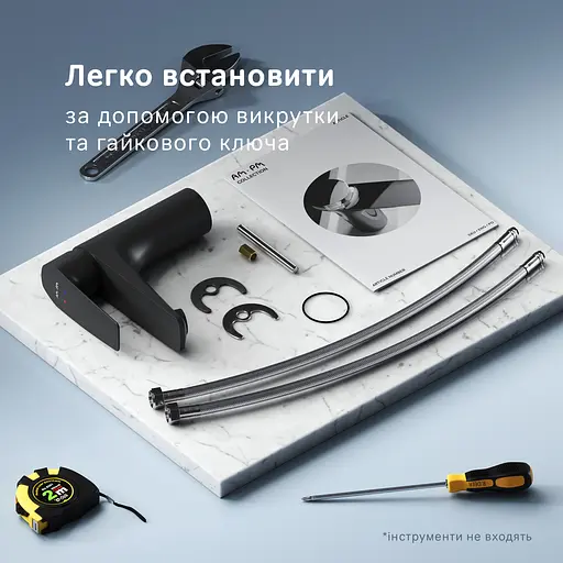 Змішувач для умивальника Am.Pm Gem black F90E02122 Чорний матовий - фото 7