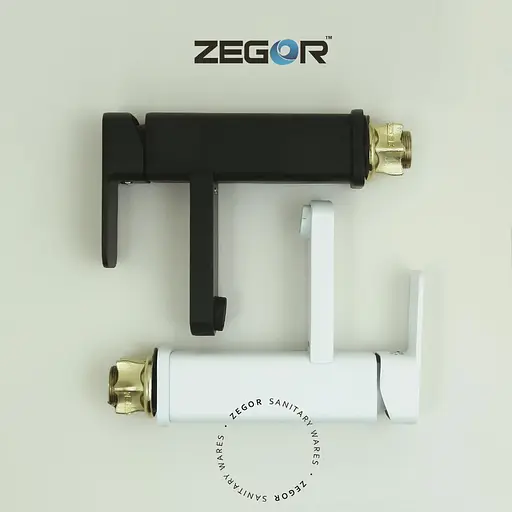 Змішувач для умивальника Zegor LEB1-123YW одноважільний білий 30412 - фото 5