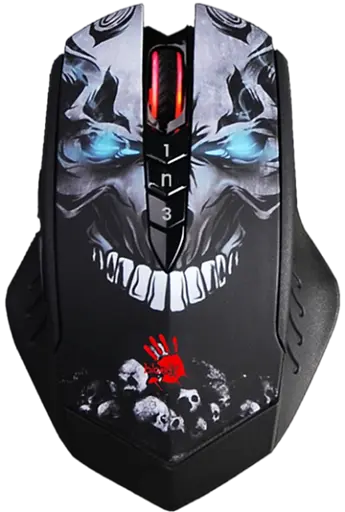 Миша бездротова A4Tech R80 Plus Bloody (Skull) Blue Black