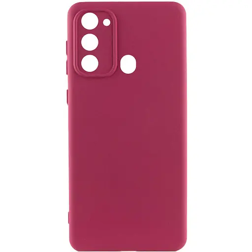 Чохол Silicone Cover Lakshmi Full Camera (A) для Tecno Spark Go 2022 (KG5m) Бордовий / Marsala