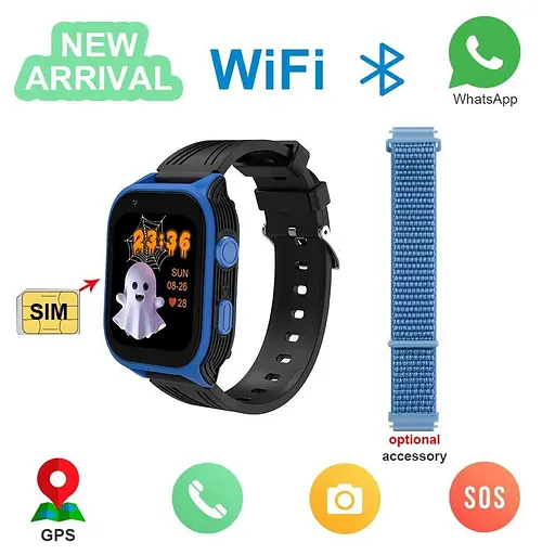 Дитячий смарт-годинник Lemfo D8M 4G синій - фото 3