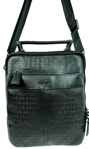 Кожаная мужская сумка, барсетка черная Mykhail Ikhtyar sum0028764 - фото 5