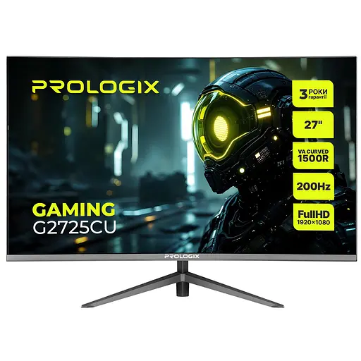 Монітор ProLogix 27" Gaming G2725CU Curved Black FHD VA 200Hz (G2725CU) - фото 1