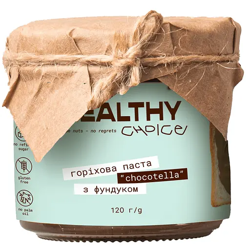 Горіхова паста Healthy Choice Chocotellа з фундуком 120 мл - фото 1