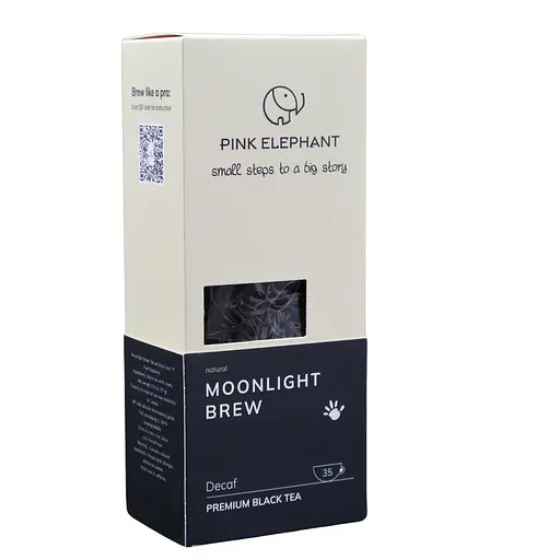 Чорний чай без кофеїну Moonlight Brew, 70 г Pink Elephant