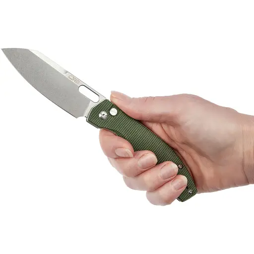 Ніж CJRB Ekko Button Lock Micarta Green - фото 5