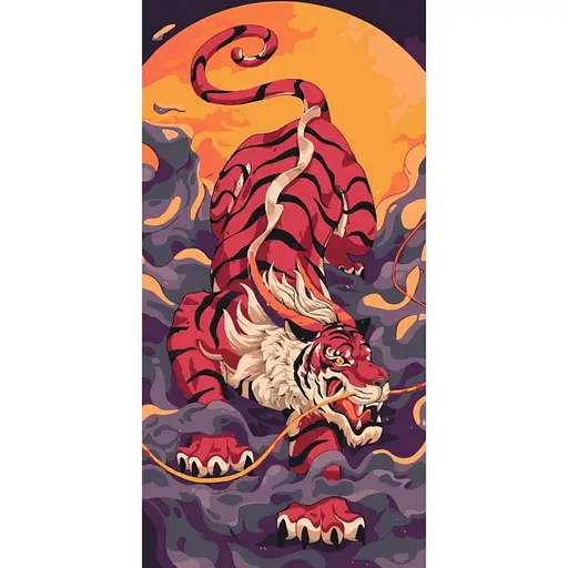 Картина за номерами "Тигр, що підкрадається" Art Craft 11593-AC 40х80 см - фото 1