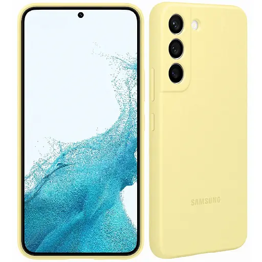 Оригінальний силіконовий чохол Samsung Silicone Cover для Samsung Galaxy S22 Plus (S906) Butter Yellow EF-PS906TYEGRU - фото 3