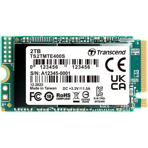 Накопитель SSD Transcend m.2 NVMe 2TB MTE400S (TS2TMTE400S) (FFMSTR02161) - фото 1
