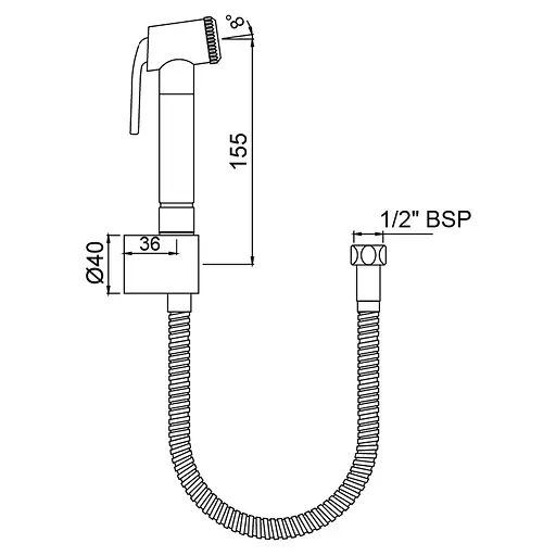 Гігієнічний гарнітур Jaquar Allied ALD-CHR-577, Хром - фото 2