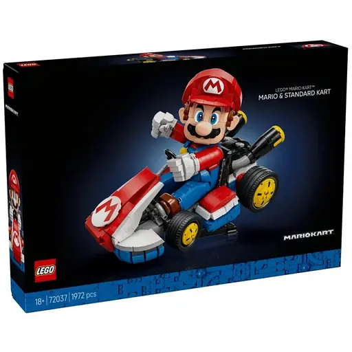 Конструктор LEGO Супер Mario Kart: Маріо в стандартному карті 1972 деталі (72037)