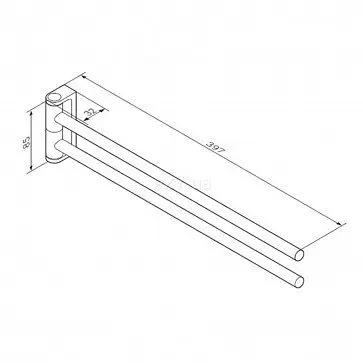 Тримач для рушника подвійний AM.PM Inspire A5032664 Хром - фото 2