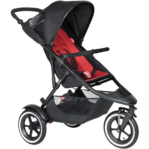 Беговая коляска Phil&Teds Sport + вкладка, красный