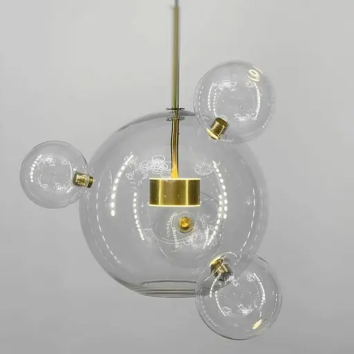 Підвіс-молекула в латунному корпусі Ø 30 см + 4 кульки | Арт. AA 397-300+4 AB+CL | Line F - фото 2