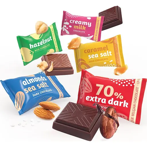 Шоколадные конфеты Cachet Minis Mix Milk & dark chocolates 185 г  - фото 2