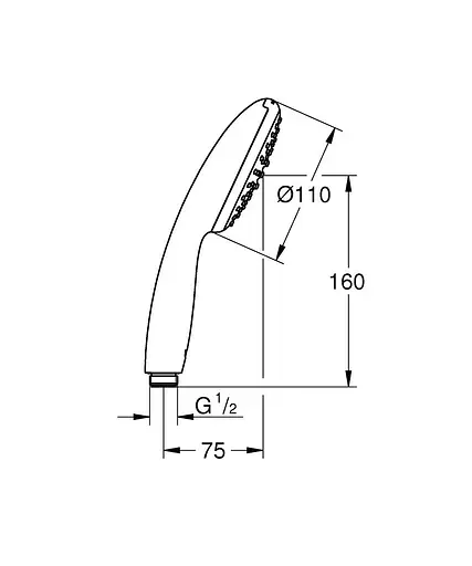 Ручний душ 1 режим струменя Grohe Tempesta 110 27852003, Хром - фото 6