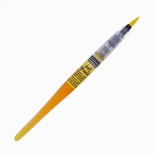 Ручка-кисть с чернилами Sennelier Ink Brush, Переливчатый лимонно-желтый (Iridescent Lemon Yellow)