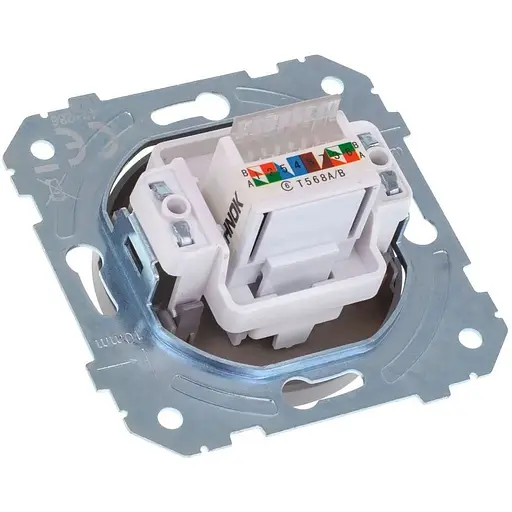 Розетка мережева ком'ютерна Brille WB-1PC Grey (42-286) - фото 2