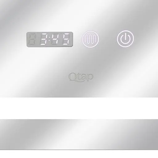 Дзеркало Qtap Mideya 800x800 з LED-підсвічуванням Touch, з антизапотіванням, з годинником, диммером яскравості QT2078NCF8080W - фото 6