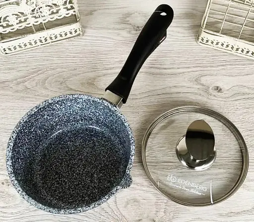 Сотейник ковш Edenberg EB-8043 із гранітним покриттям із кришкою 1.3 л - фото 4