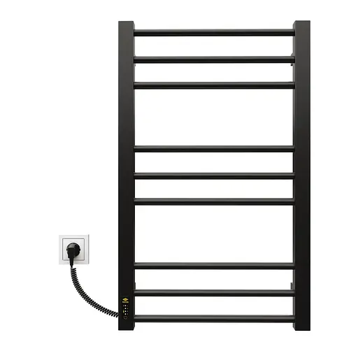 Електрична рушникосушарка Kosser Степ 800x500 EL ДСТ02EL, Чорний матовий, Ліве - фото 2