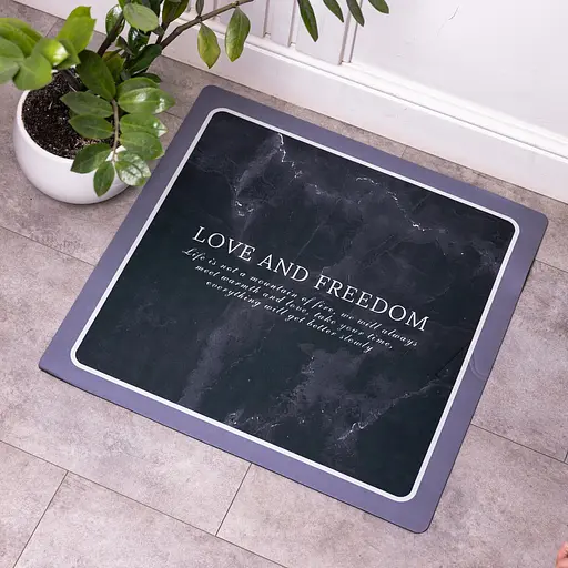 Коврик для ванной комнаты из диатомита Love and freedom 58×58 (см) Yiwu HP-42-10 - фото 2