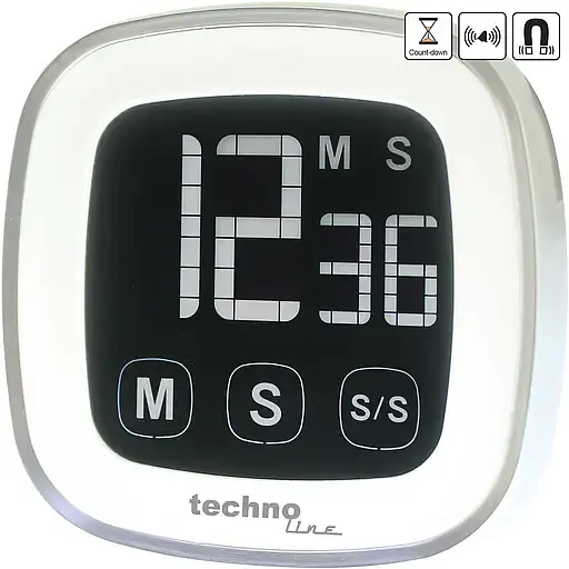 Таймер кухонний Technoline KT400 Magnetic Touchscreen White (KT400) - фото 4