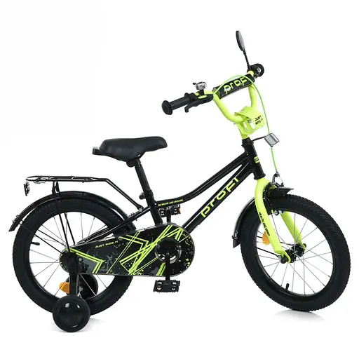 Велосипед дитячий MB 18015-1 колеса 18 дюймів, чорно-зелений