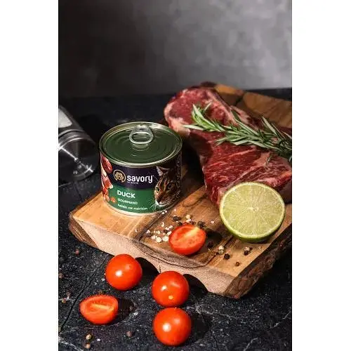 Влажный корм Savory для взрослых привередливых кошек с уткой 200 г - фото 6