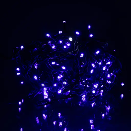 Новорічна гірлянда вулична Бахрома GarlandoPro 6 м 105 LED чорний провід Синій 6МBBL