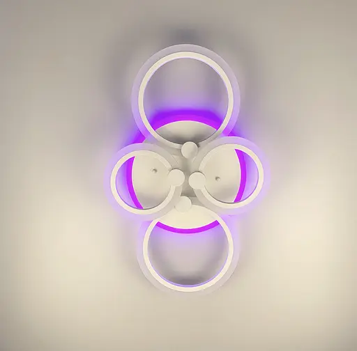 Світлодіодна люстра Senta на 4 кільця Line.F A 2374/2+2 RGB WH - фото 4