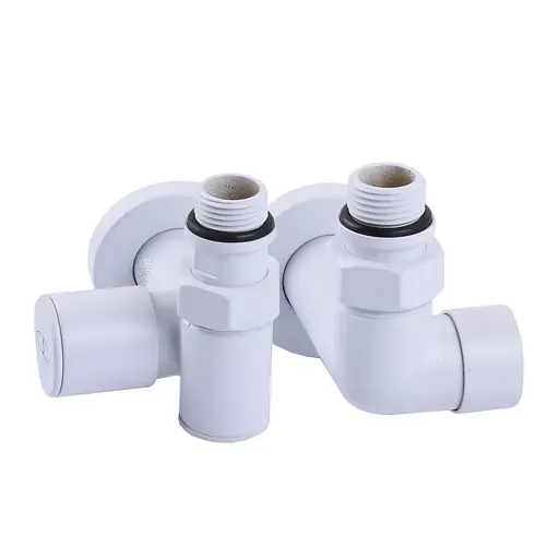 Набір Кран вентильний кутовий з американкою Solomon Lux 1/2″ White 7777 TEN (2шт.) 000020287 - фото 4