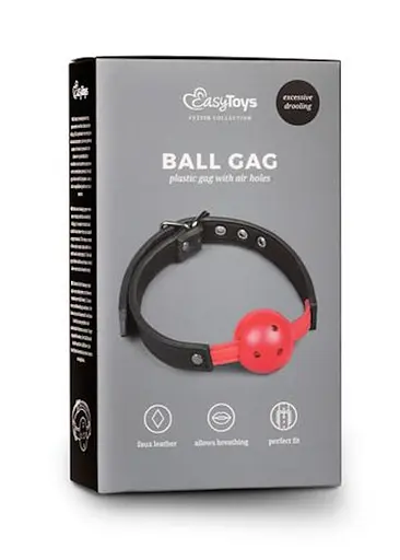Кляп Easy Toys Ball Gag Plastic Gag With Air Holes 4.5 см червоний - фото 4