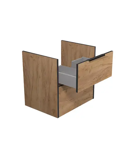 Тумба Мойдодир під стільницю Line Craft 60-А дуб крафт/Чорний - фото 4