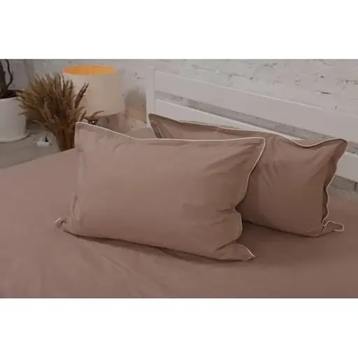 Комплект постільної білизни двоспальний євро 200х220 см варена бавовна White Dream Мокко (2011) - фото 2