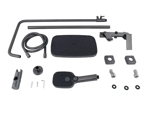 Душевая система универсальная Qtap Gemini Gunmetal Black PVD с изливом QTGEM111GMB45688 - фото 7