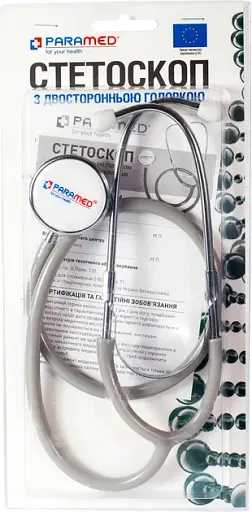 Стетоскоп з двосторонньою головкою Paramed - фото 2