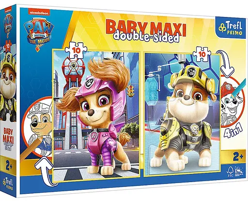 Набір Пазли + розмальовка - (10 + 10 елм.BABY MAXI) - "Веселий патруль" - фото 1