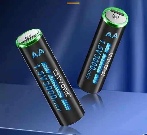 Аккумулятор AA Cityork 1.5v 3000mwh литий-ионный + USB (Черный) - фото 7