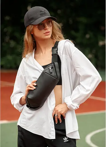 Женская сумка-бананка Sambag HOLSTER MSH Черная 36 х 14 х 4 см (87113001) - фото 1