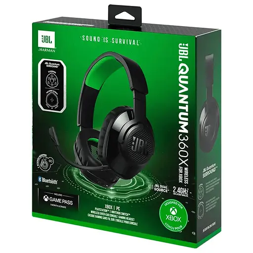 Игровая гарнитура JBL 360X Wireless for XBOX (JBLQ360XWLBLKGRN) - фото 5