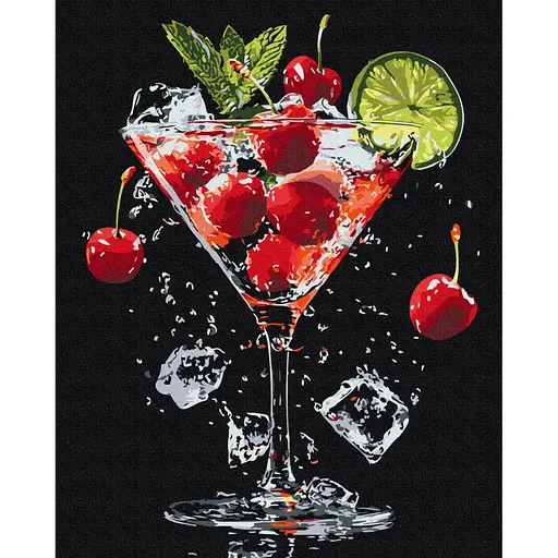 Картина по номерам "Наслаждение в бокале" Brushme BS54151, 40х50 см - фото 1