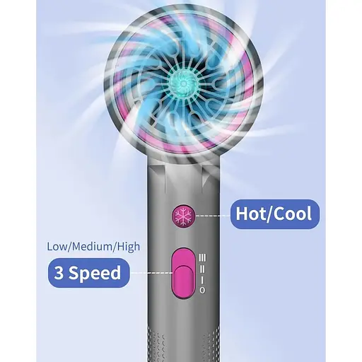 Портативний фен з іонізацією, з насадкою-дифузором, складана ручка 1600 Вт - фото 6